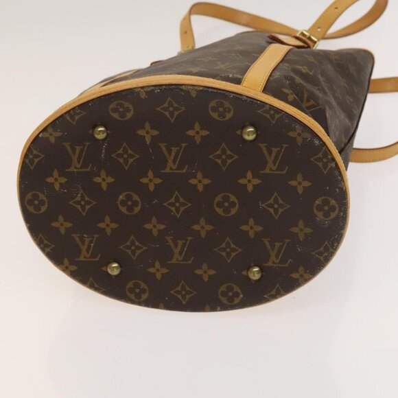 LOUIS VUITTON Monogram Bucket GM Shoulder Bag LV Auth - Picture 6 of 16
